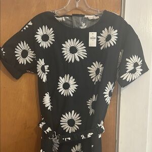 GAP Black and White Floral Dress